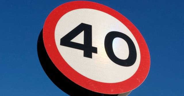 40 road sign