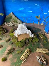 Ben Cregan - Easter Camping shoe box diorama 
