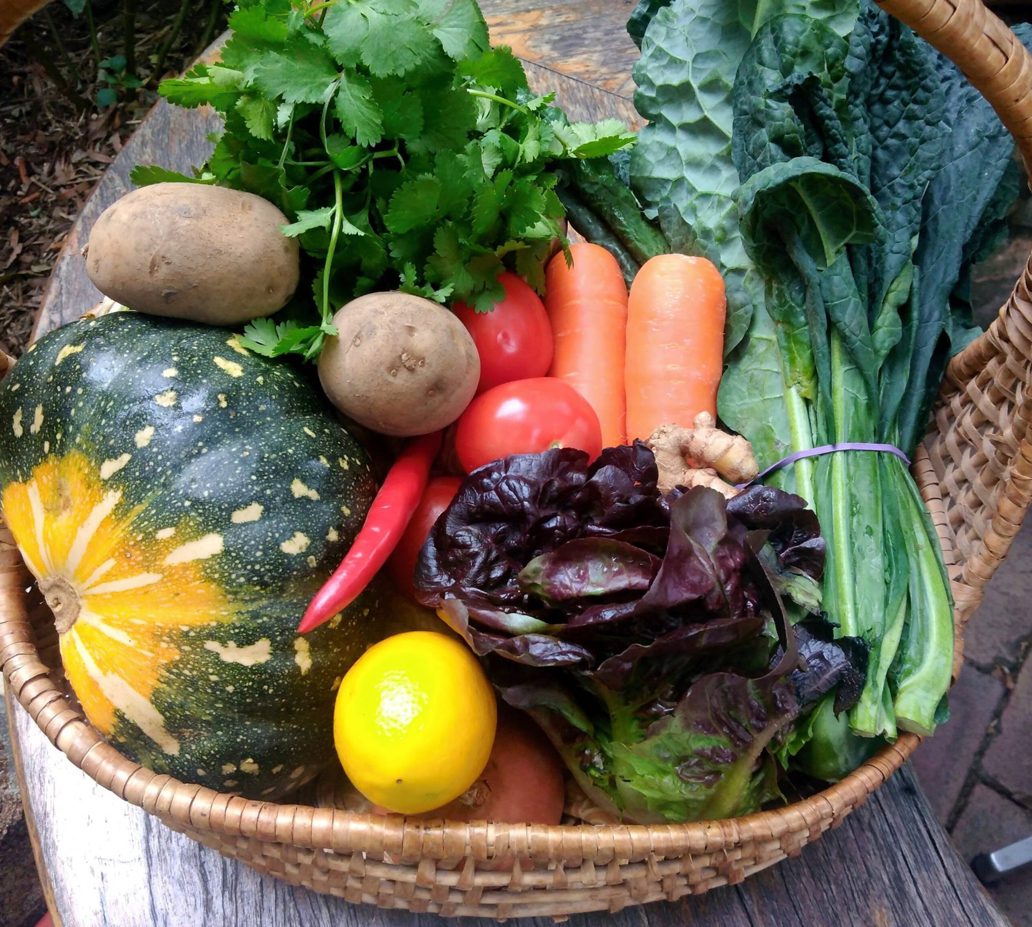 Seasonal fresh produce box