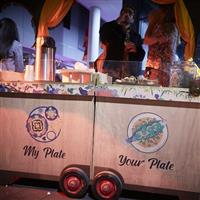 Close up of the My Plate Your Plate cart