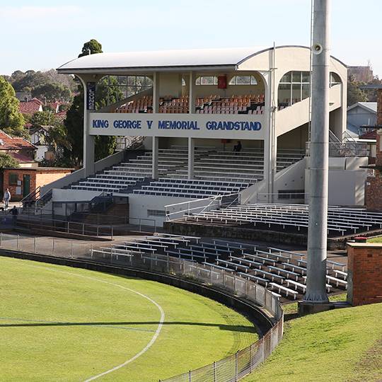 Grandstand building at Henson Park