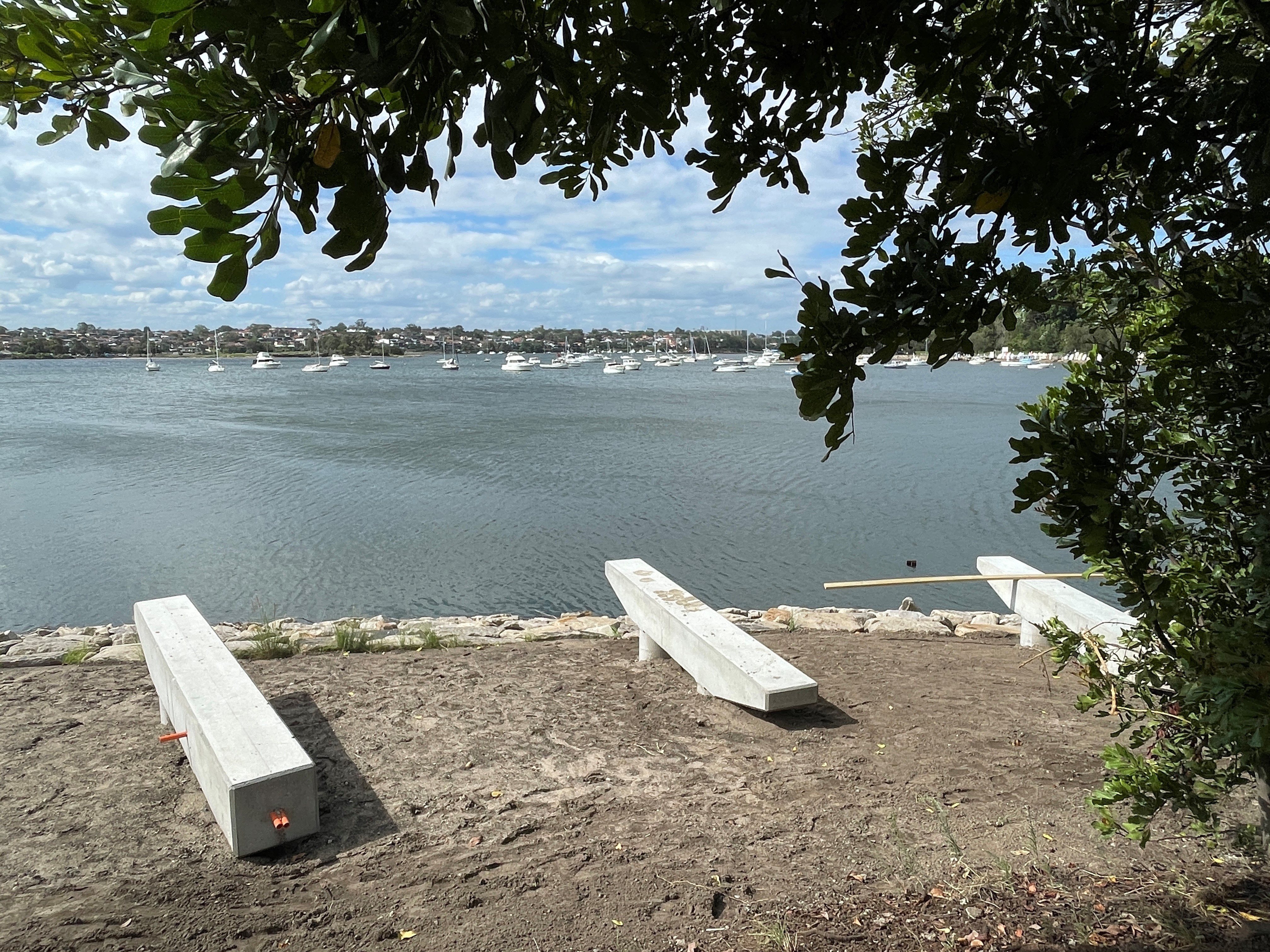 Bay Run footings for new shared path under Lilyfield Rd bridge