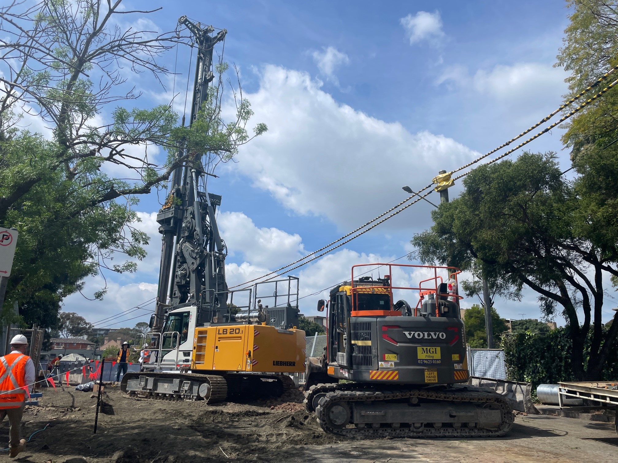 Constitution Road bridge piling Sep 2023