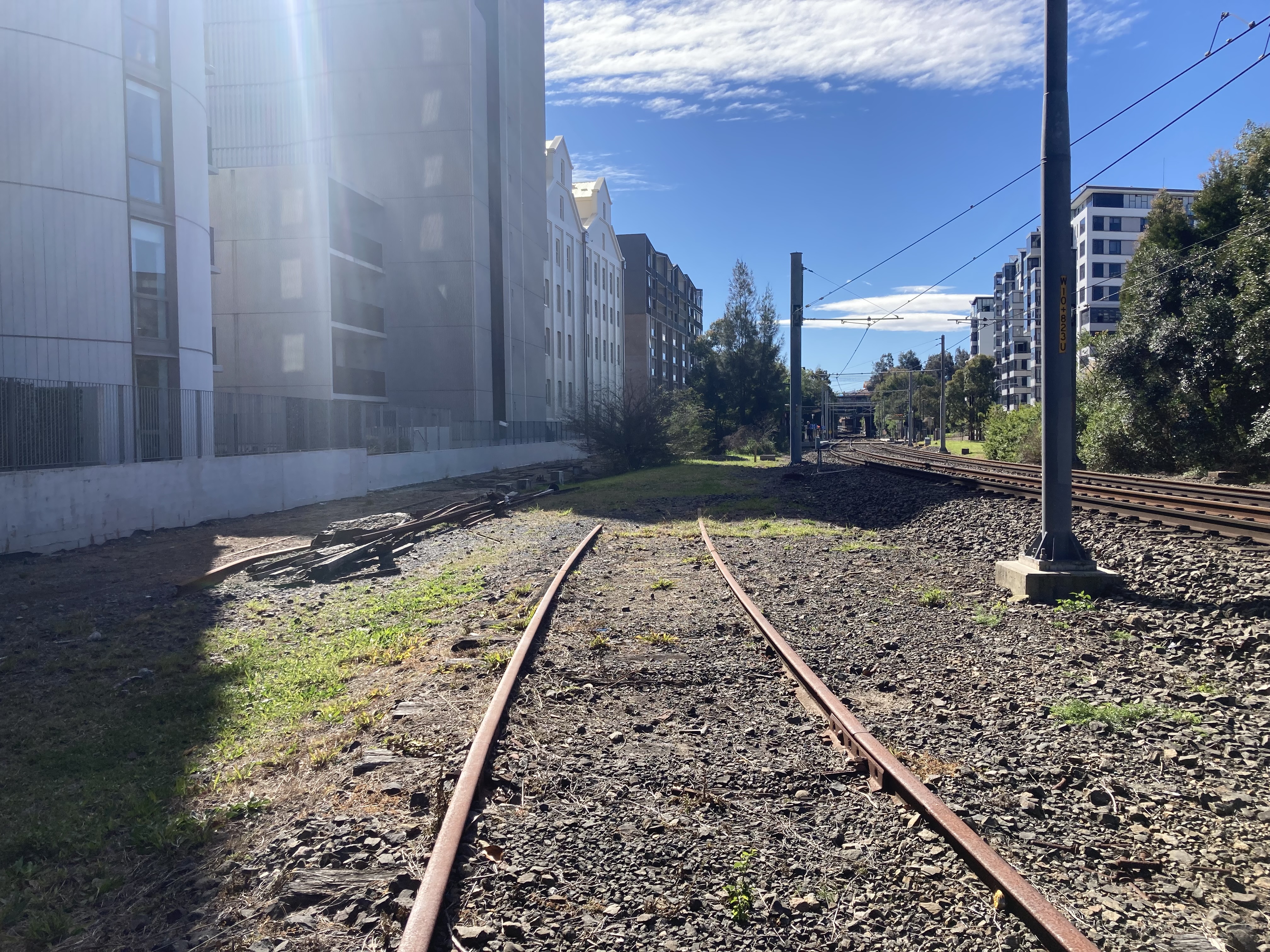 Section of disused rail tracks at Lewisham West station