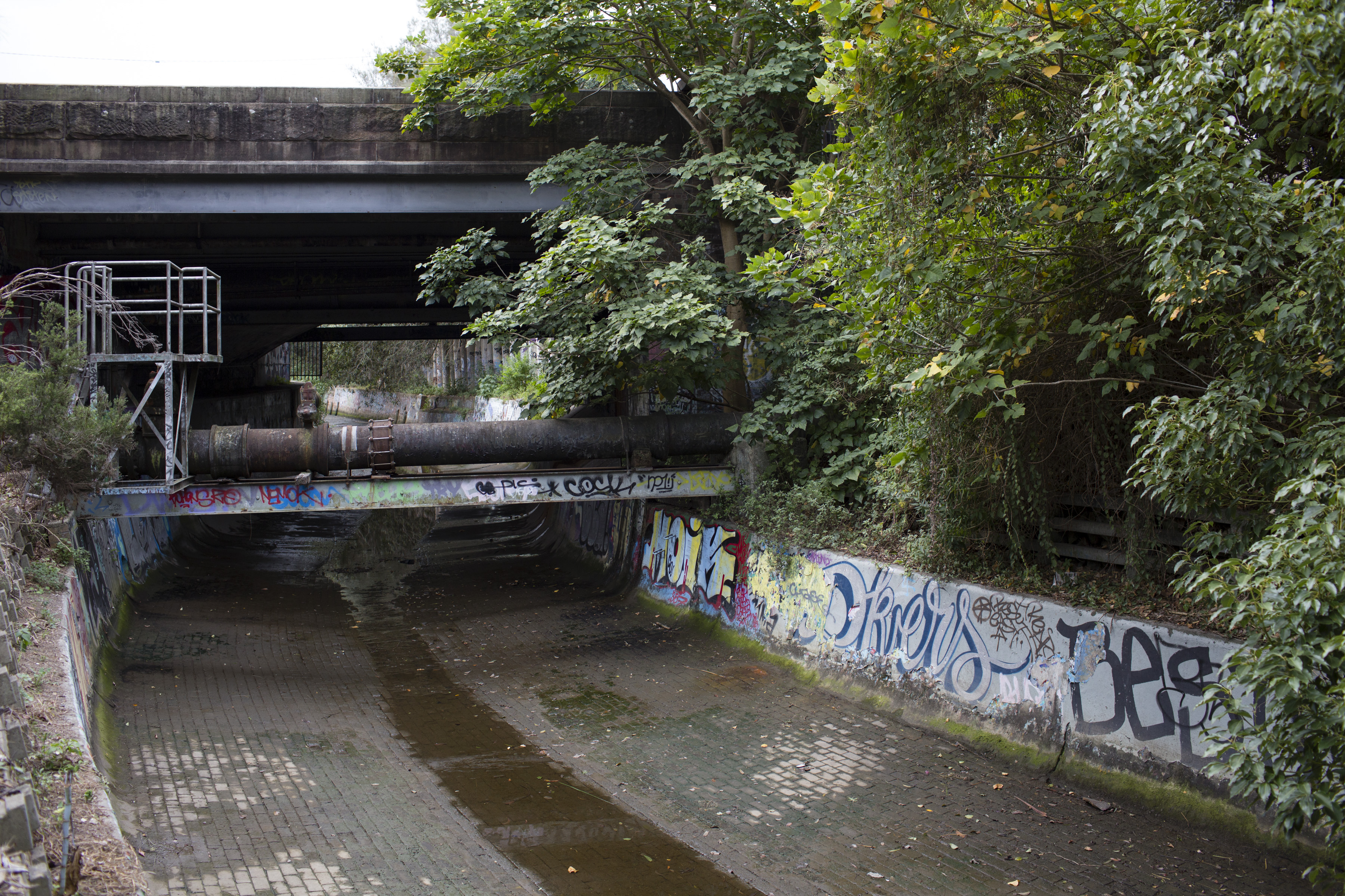 Hawthorne Canal passing under Parramatta Road