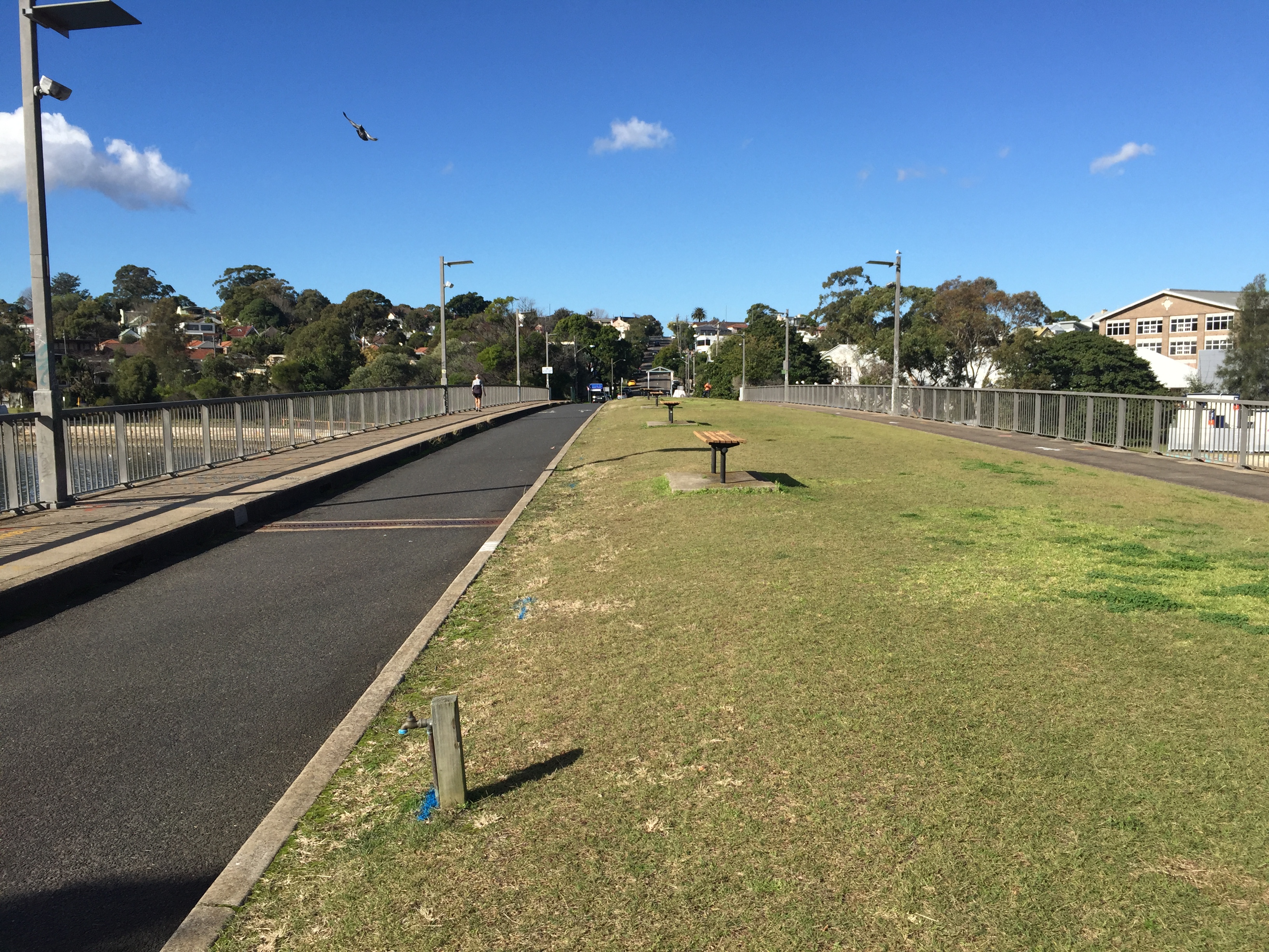 Existing path across Lilyfield Road Bridge