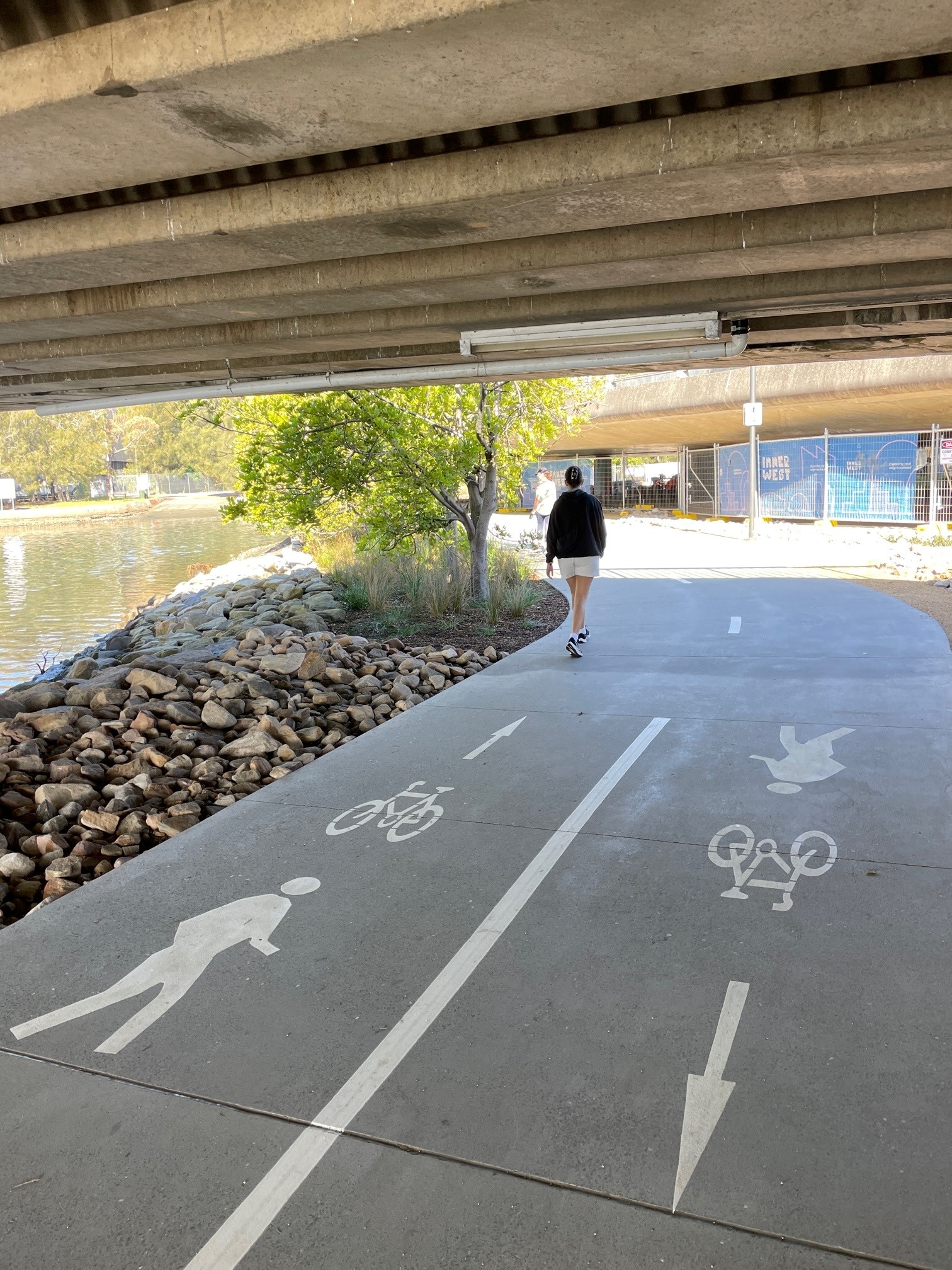 Line markings under bridge - July 23