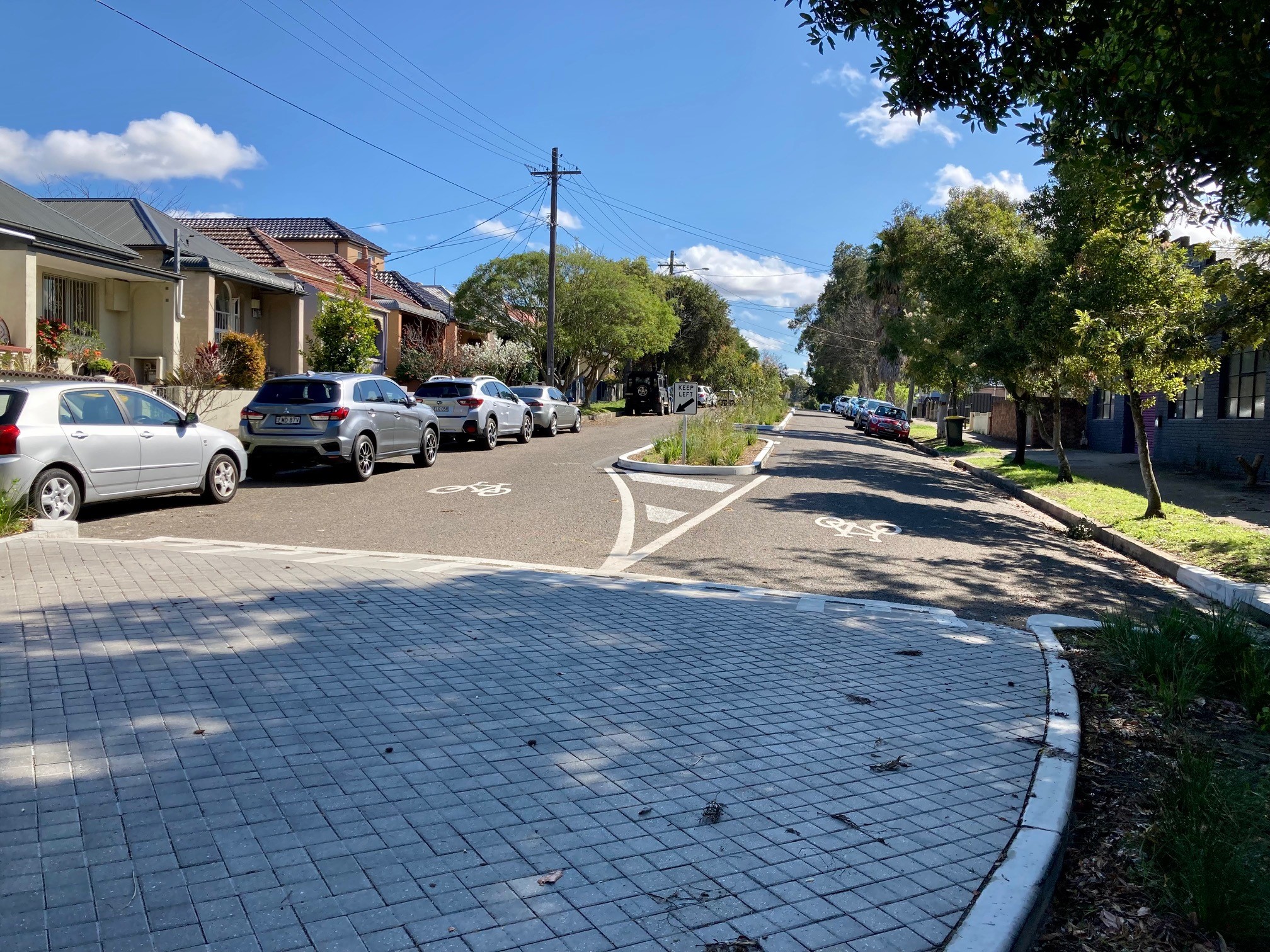 Shared path and traffic calming on Weston Street
