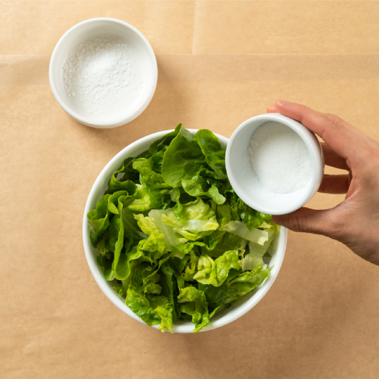 Soy pickled lettuce step 1