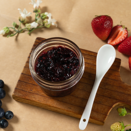 Leftover oven berry jam hero