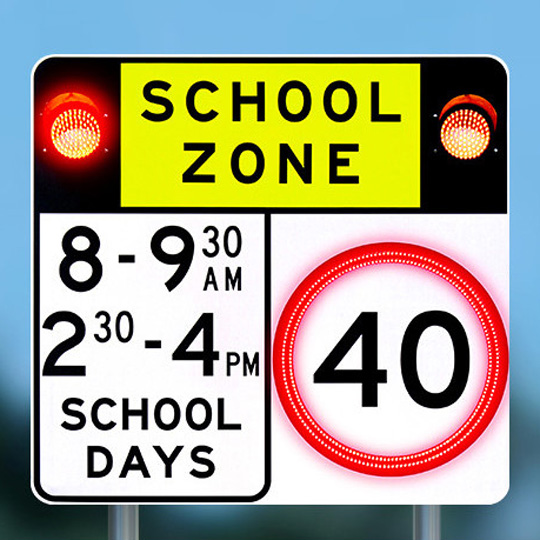 School zone sign