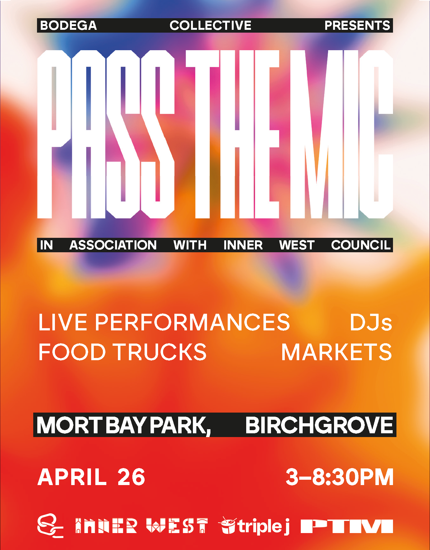 Pass the Mic Poster - very bright