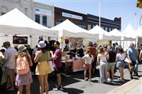 A Marrickville streetscape featuring a number of stalls selling various creative goods