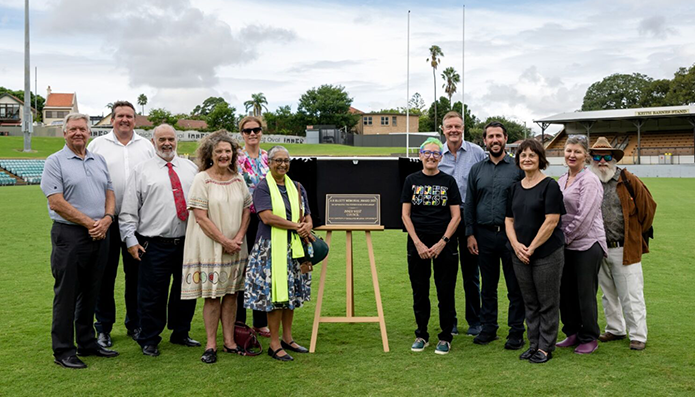 Inner West staff and councillors togetther withBluett celebration ceremony