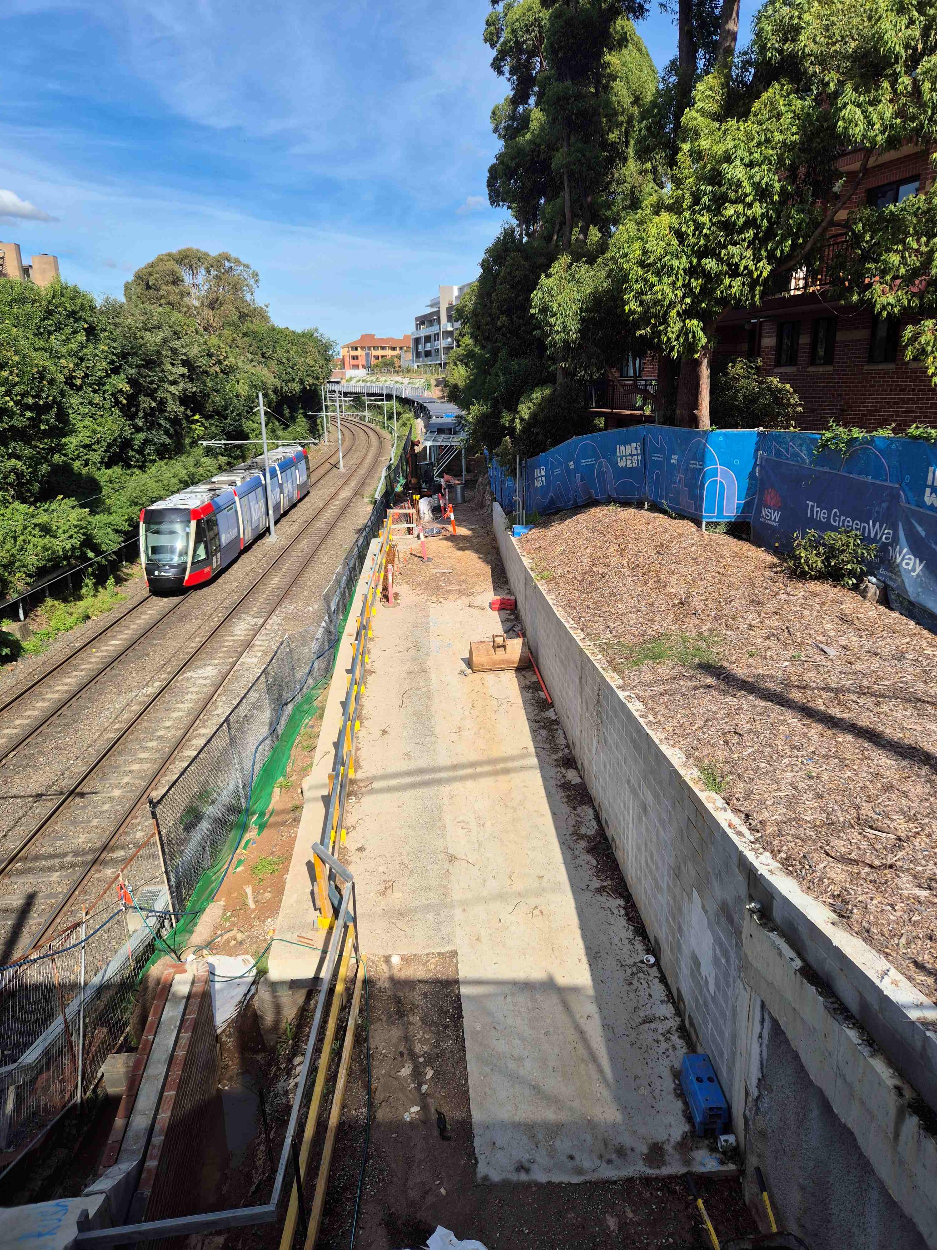 Concrete path Constitution Road tunnel 6 May 2025