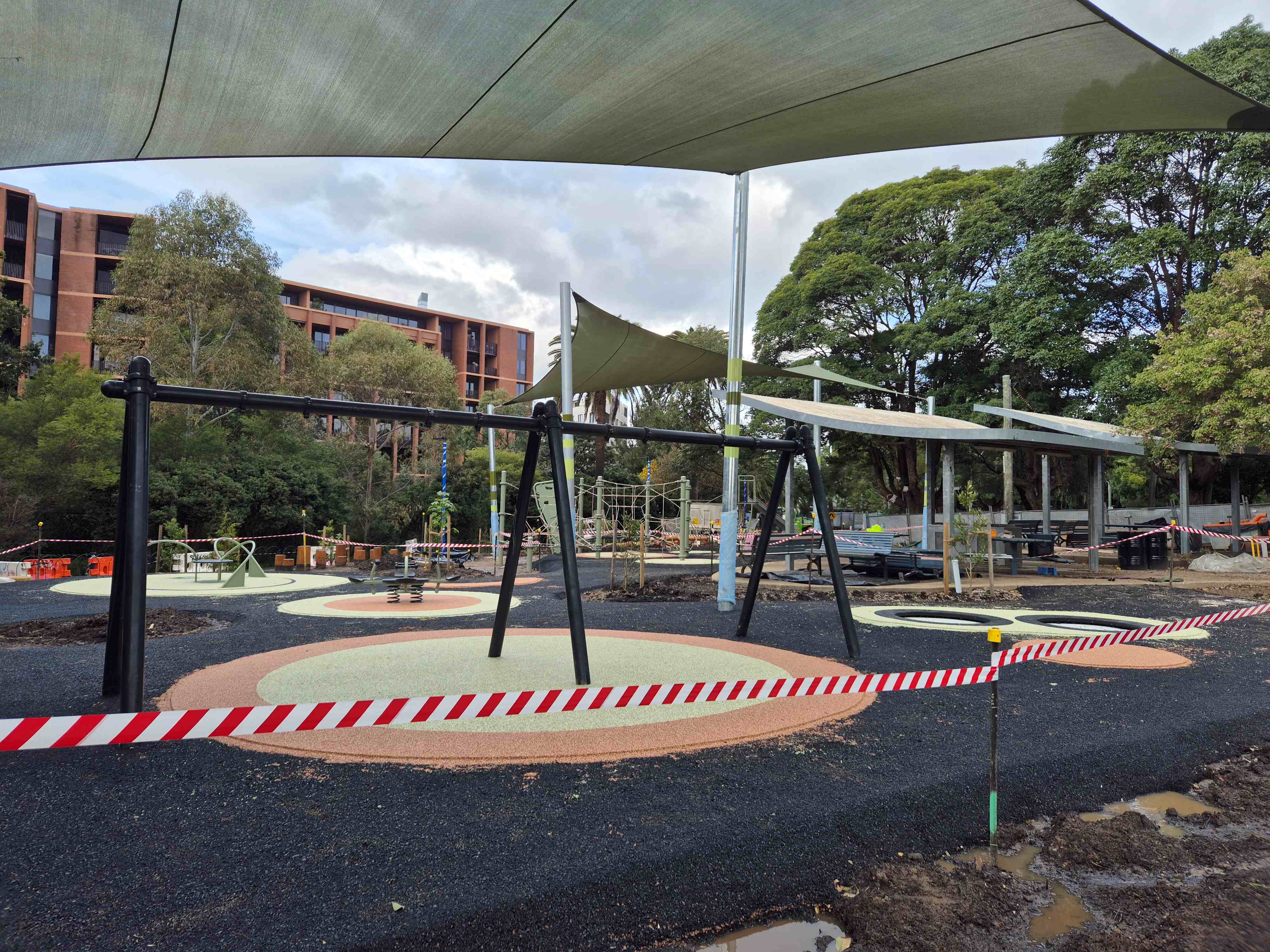 Johnson Park playground progress May 2025