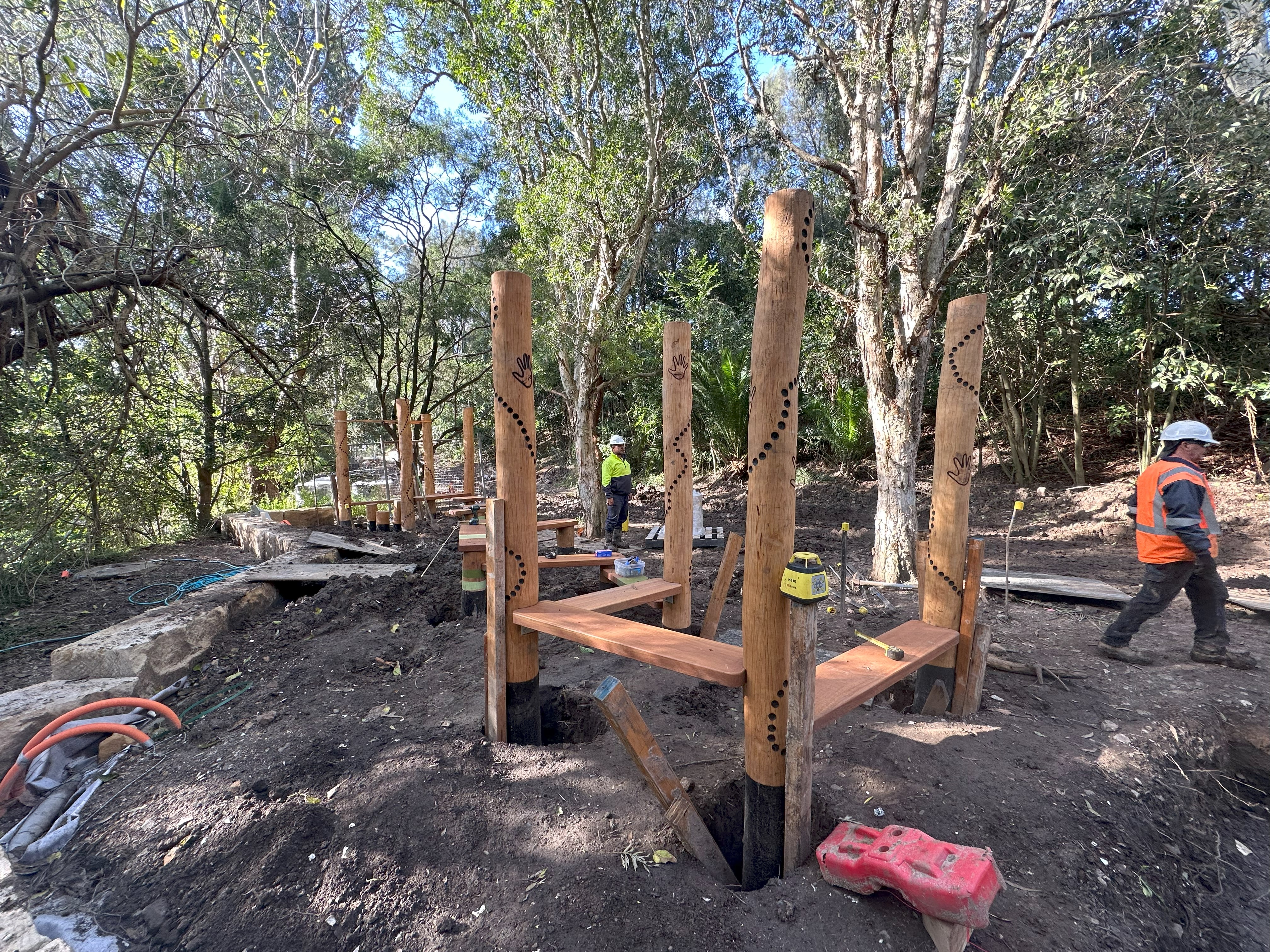Cadigal Reserve nature play area progress June 2025