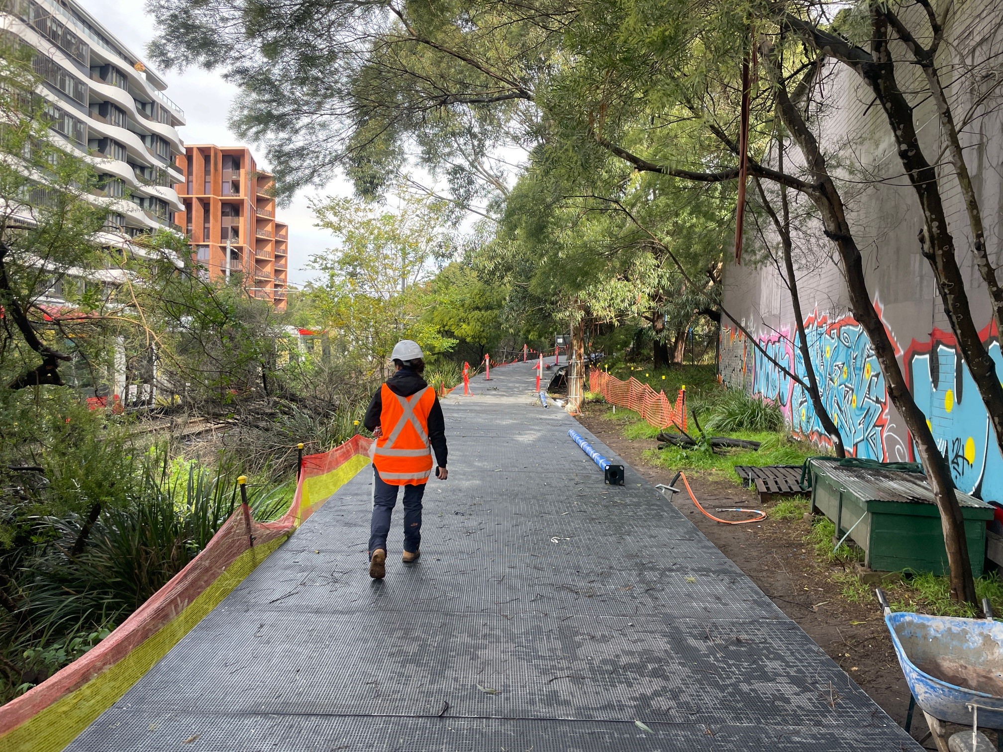 Davis St elevated path Terry Rd to JP 2 July 2025