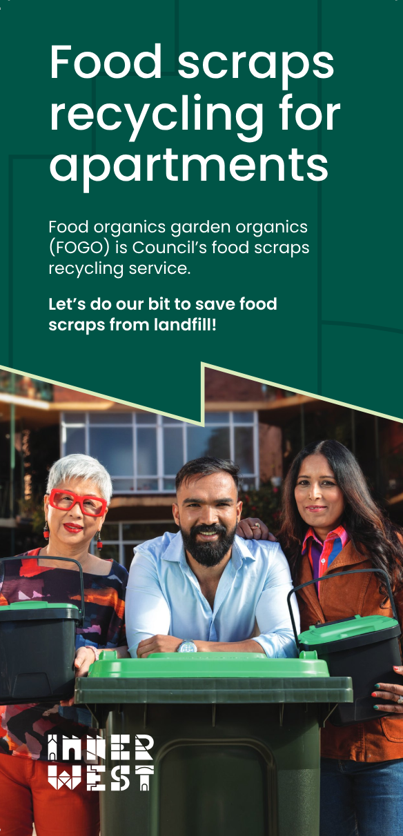 Image of a flyer that reads Food Recycling for Apartments
