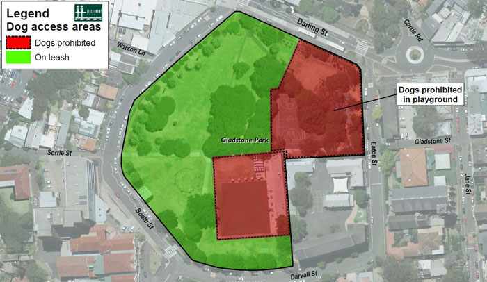 Gladstone dogs map