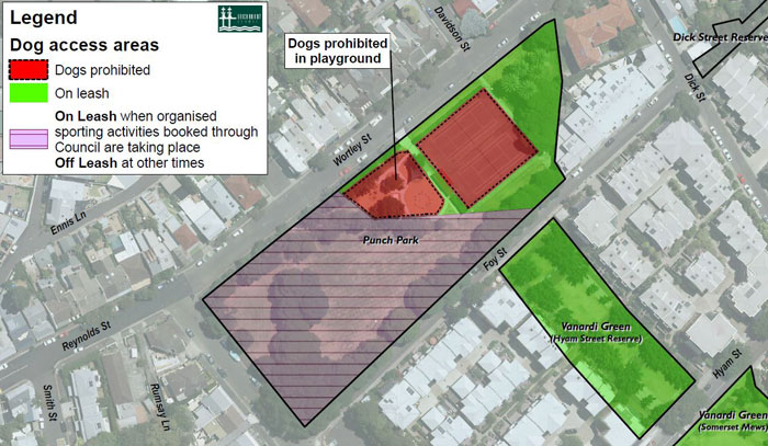 Punch park dogs map