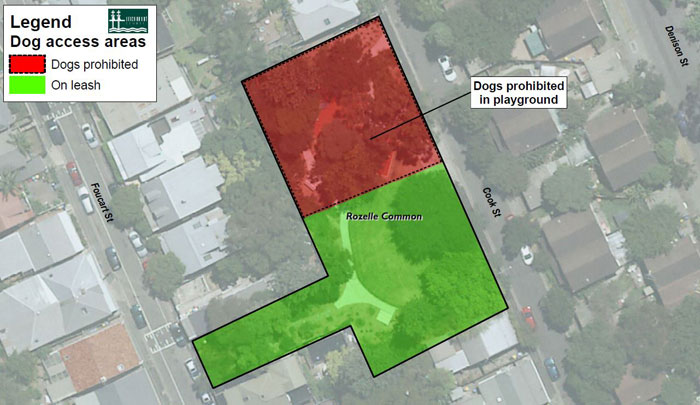 Rozelle common dogs map