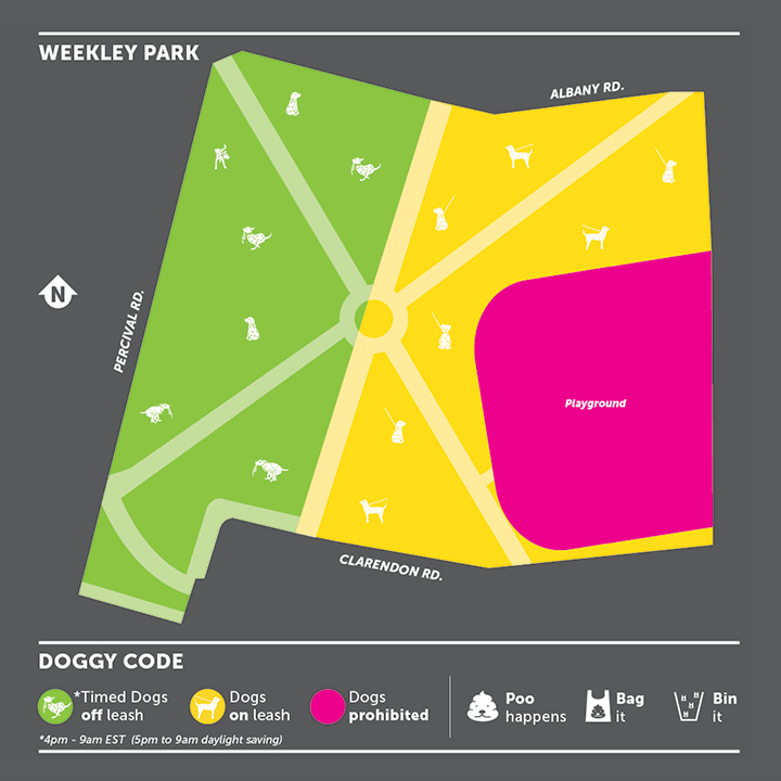 Weekley Park Dog Map