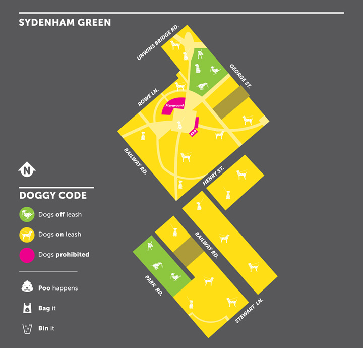 Sydenham Green Dog Map