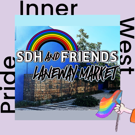 Text in image reads 'SDH and Friends Laneway Market'  