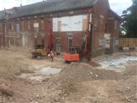 Piles being constructed to enable basement for underground car park to be excavated – 31 July 2017