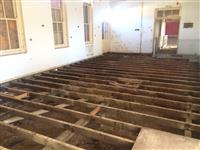 Timber floor removed from heritage ward building – ground floor