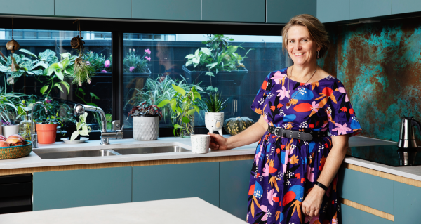 Tracy Graham in her kitchen